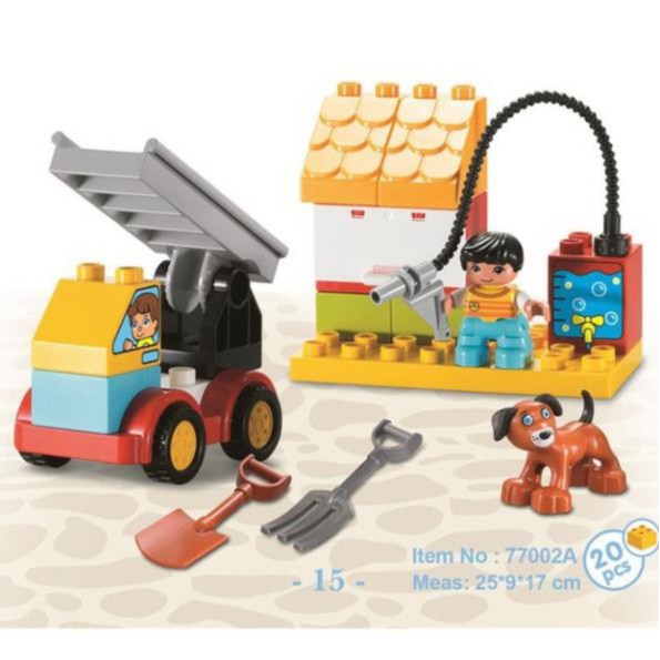 [Mã LIFETOYS1 giảm 30K đơn 99K] Bộ đồ chơi lắp ghép xếp hình smoneo duplo - 20 mảnh ghép Toyshouse - 77002