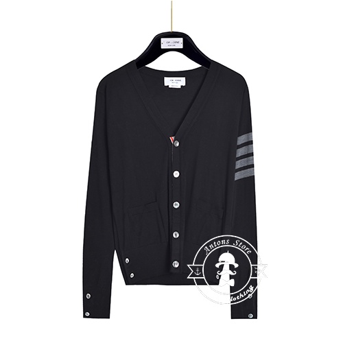 Áo Len Cardigan Thom Browne Màu Đen 4 Vạch Ghi