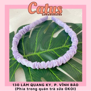 CÀI TÓC VẢI NHÚN MÀU TRƠN