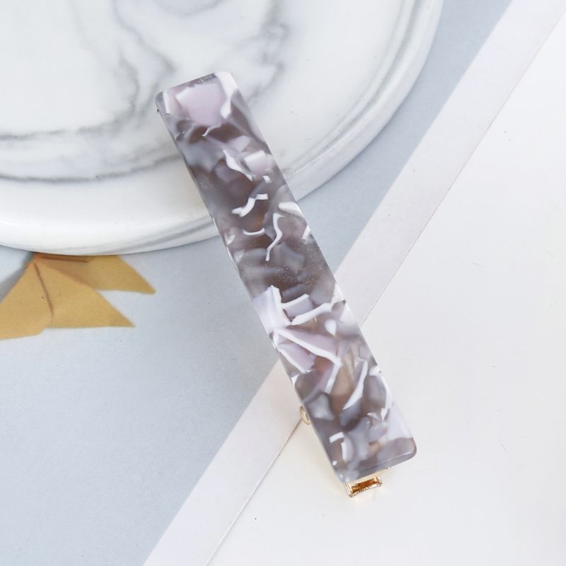 Kẹp Tóc Mỏ Vịt Họa Tiết Vân Đá Bằng Acrylic Màu Kẹo Ngọt Phong Cách Hàn Quốc Cho Nữ