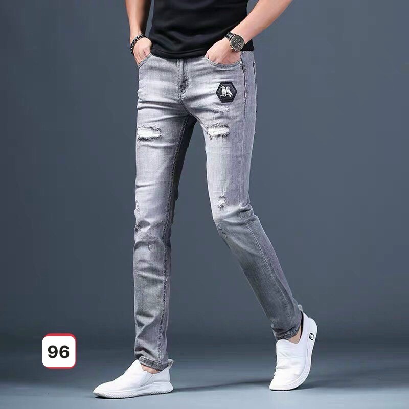 Quần Jean Nam Chất Bò 💝Freeship💝 Quần Rin Nam Rách Xước Cao Cấp Co Giãn 4 chiều HU183 | BigBuy360 - bigbuy360.vn