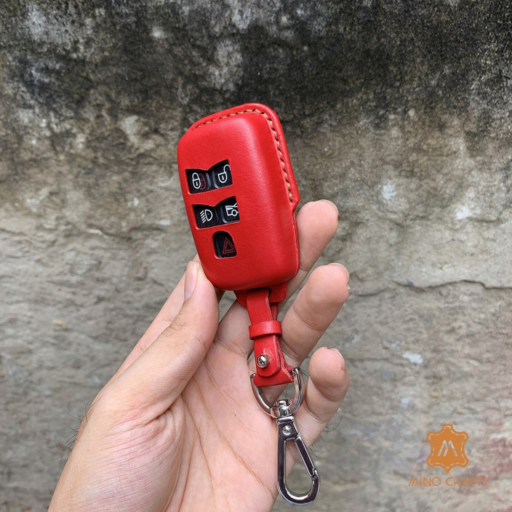 Bao da chìa khóa ép form xe RAN - Bao da thủ công handmade - Free khắc laser theo yêu cầu- Màu đỏ