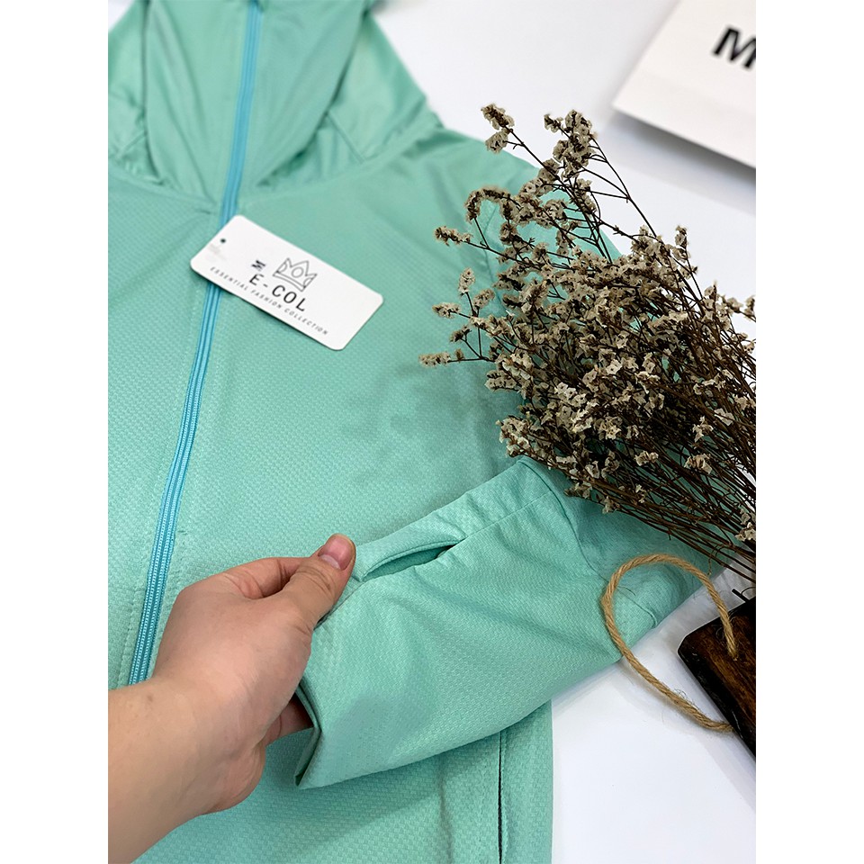Áo Khoác Chống Nắng Nữ E-COL(45-68kg) Vải thông hơi Dày - Mát. [Ảnh thật | BigBuy360 - bigbuy360.vn