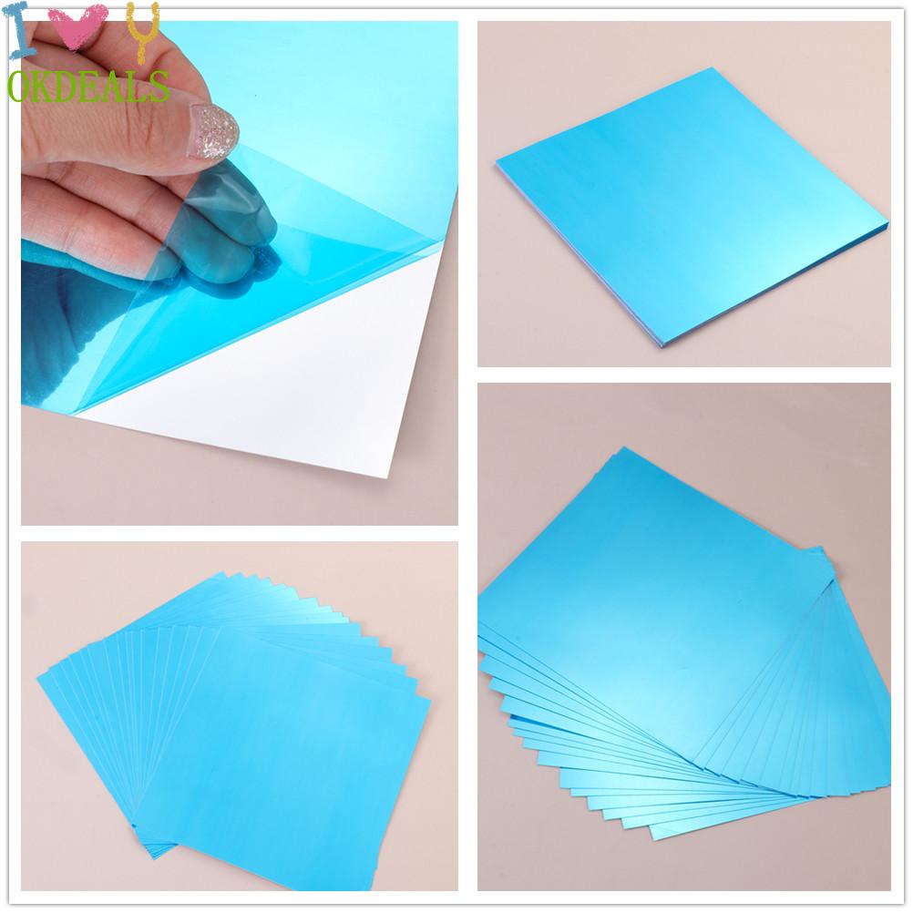 Miếng Dán Tường Tráng Gương Acrylic Mềm Siêu Mỏng Tự Dính DIY