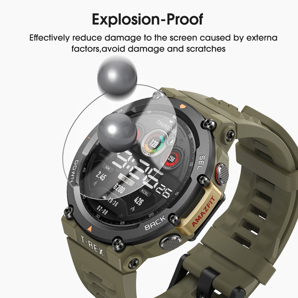 Kính Cường Lực Siêu Mỏng HD Trong Suốt Dạng Cong Cho Amazfit T-Rex 2