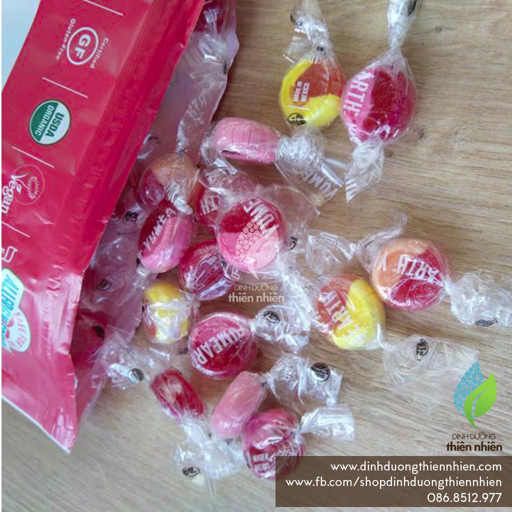 Viên Kẹo Trái Cây Hữu Cơ Yum Earth Organic Hard Candies Drops, YumEarth, 4 Hương Vị Trái Cây, 93.6g