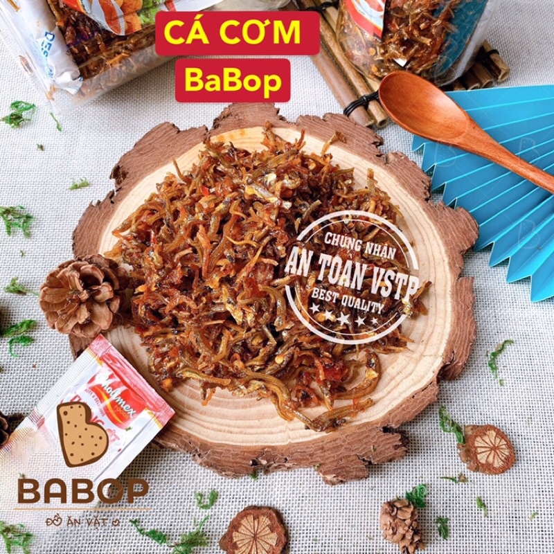 Cá cơm rim tỏi ớt 270gr ăn vặt BaBop, thơm ngon siêu rẻ