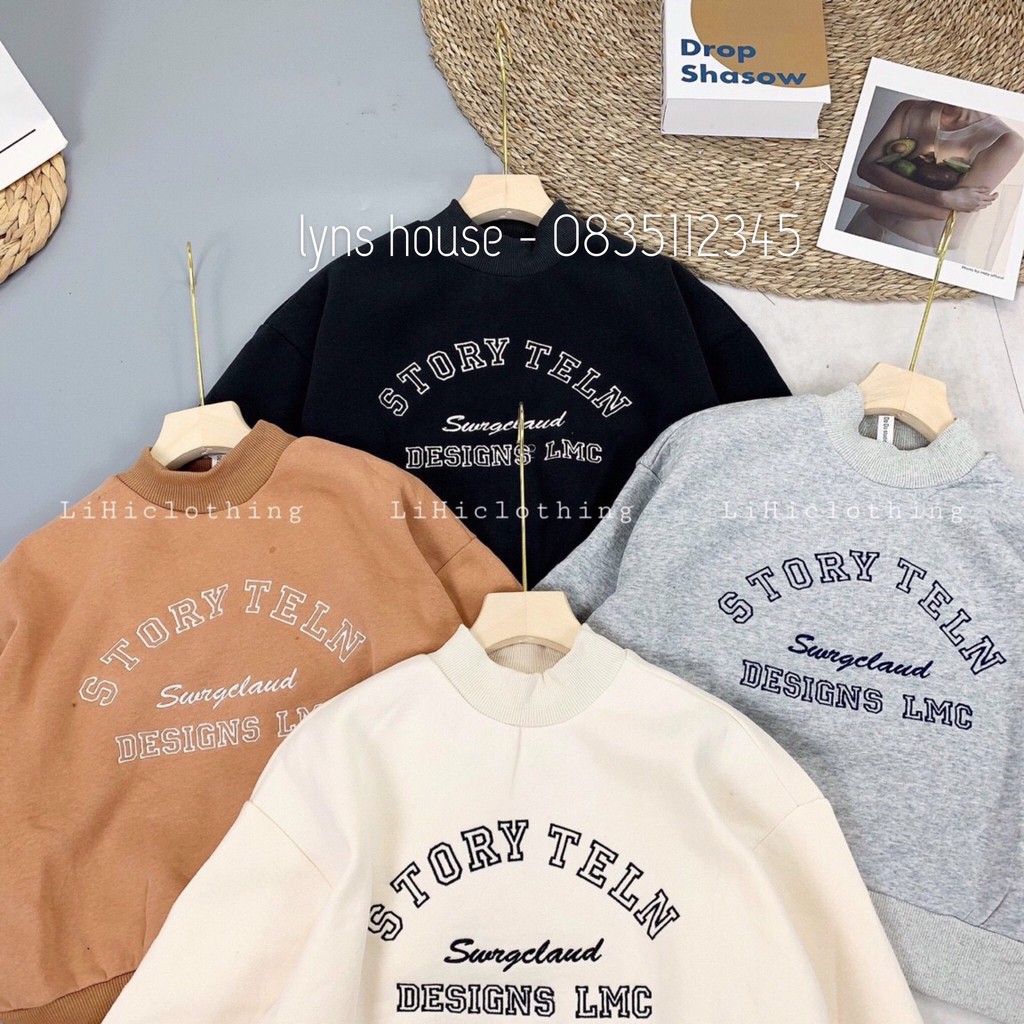 Áo nỉ - Sweater - Áo Nỉ Form gọn Thêu STORY TELN