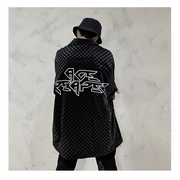 TKLIHN Áo khoác gió UNISEX hoạ tiết Caro phong cách ĐƯỜNG PHỐ HIPHOP HOT FASHIONITA 2022