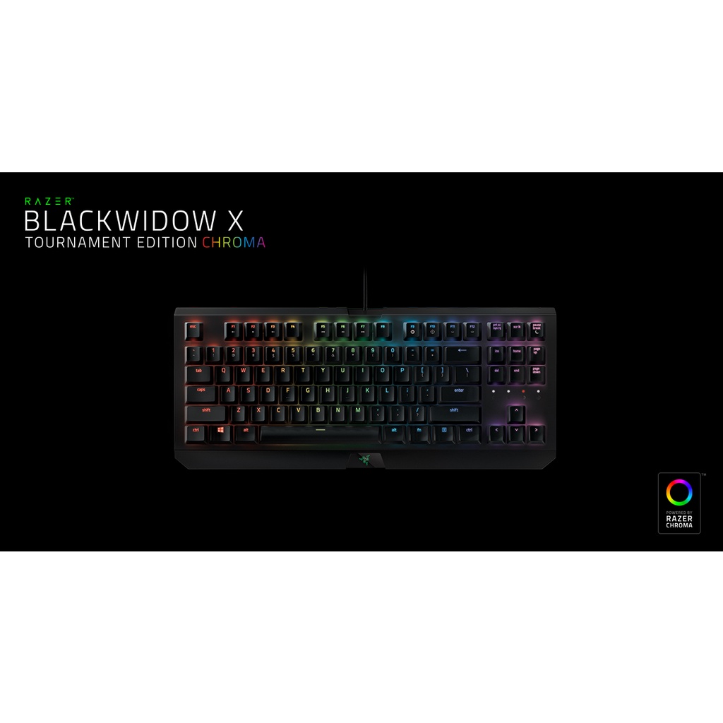 Bàn phím cơ game Razer Blackwidow X Chroma Tournament Edition-Bàn phím cơ chơi game Razer phiên bản TE ,TKL_CLICK_CLICK