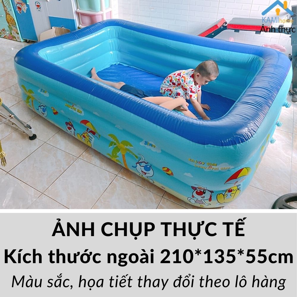 Bể bơi cho bé cỡ lớn khổng lồ kiểu hồ phao bơm hơi ❤️250 và 200cm❤️ hoặc làm nhà bóng trong nhà KamiVietNam