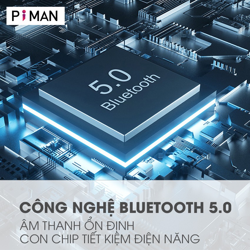 Tai nghe bluetooth 5.0 nhét tai không dây mini gaming pin trâu chống nước LED hiển thị phần trăm pin P06 Piman