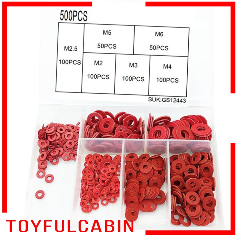 Vòng Đệm Bằng Sợi Đỏ M2 M2.5 M3 M4 M5 M6 Cách Điện