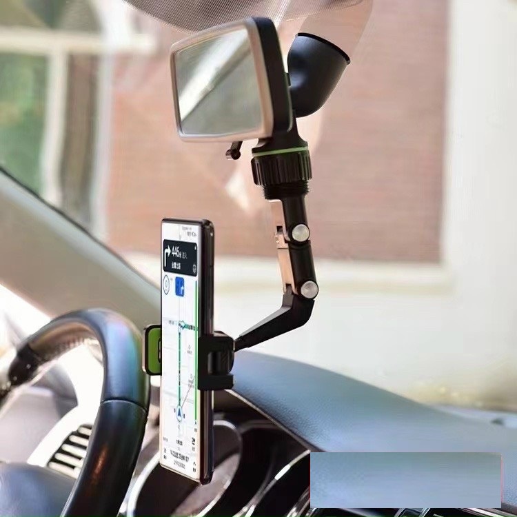 CHÍNH HÃNG  Giá đỡ kẹp điện thoại xoay 360 ° tự động gắn gương chiếu hậu tựa đầu phụ kiện dành cho xe hơi