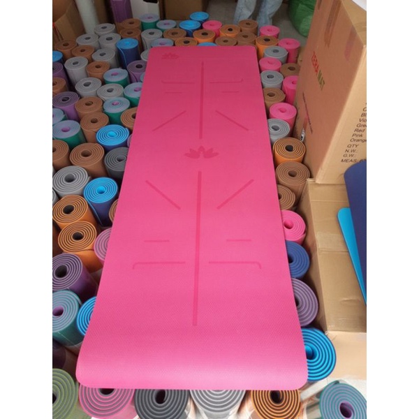 THẢM TẬP YOGA ZERA MAT 2 LỚP 8MM CÓ ĐỊNH TUYẾN TẶNG KÈM TÚI