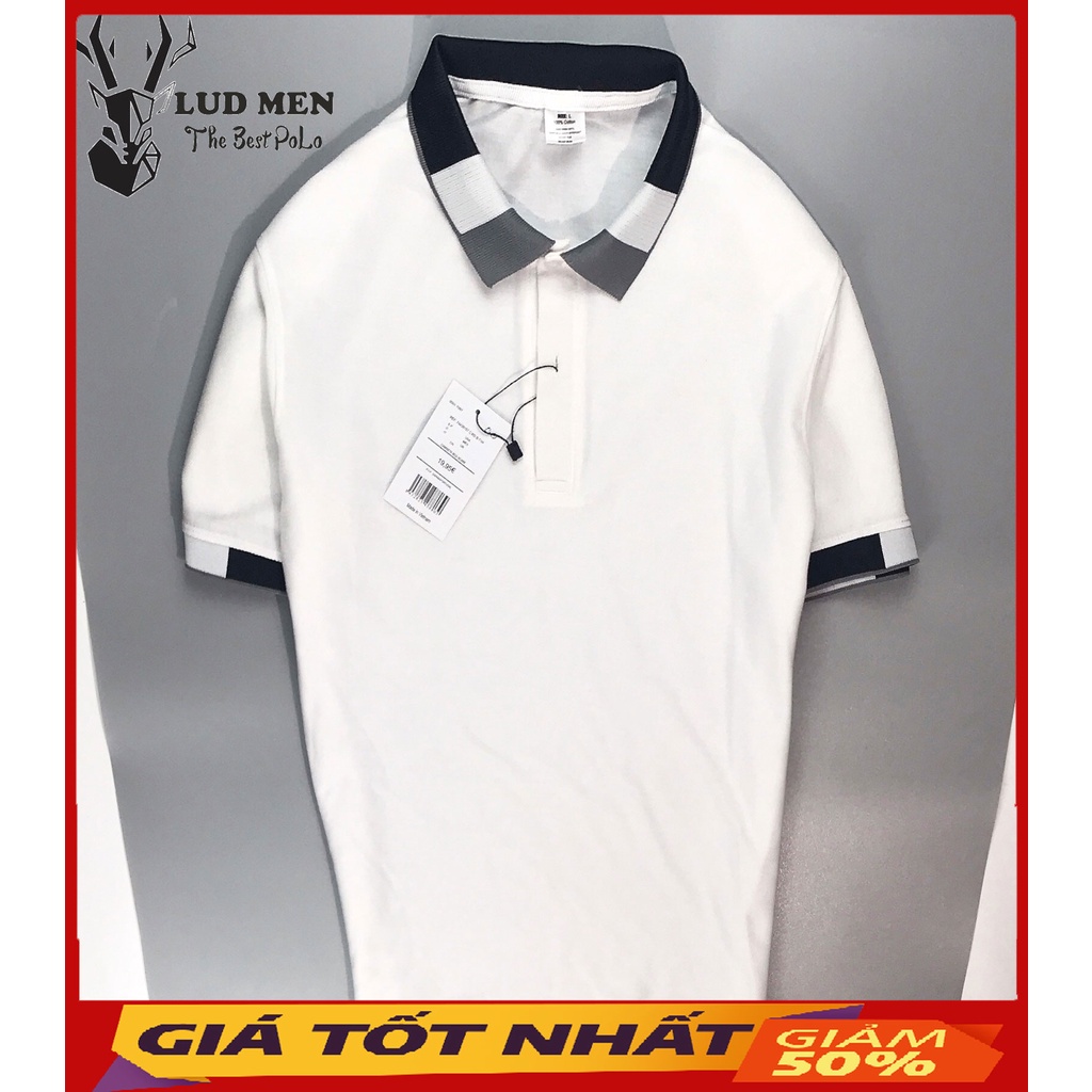 Áo Polo Nam - Áo thun nam phong cách cổ bẻ Hàn Quốc cho nam - Chất Liệu Cá Sấu Cotton mềm mát sang trọng, màu Trắng Đen