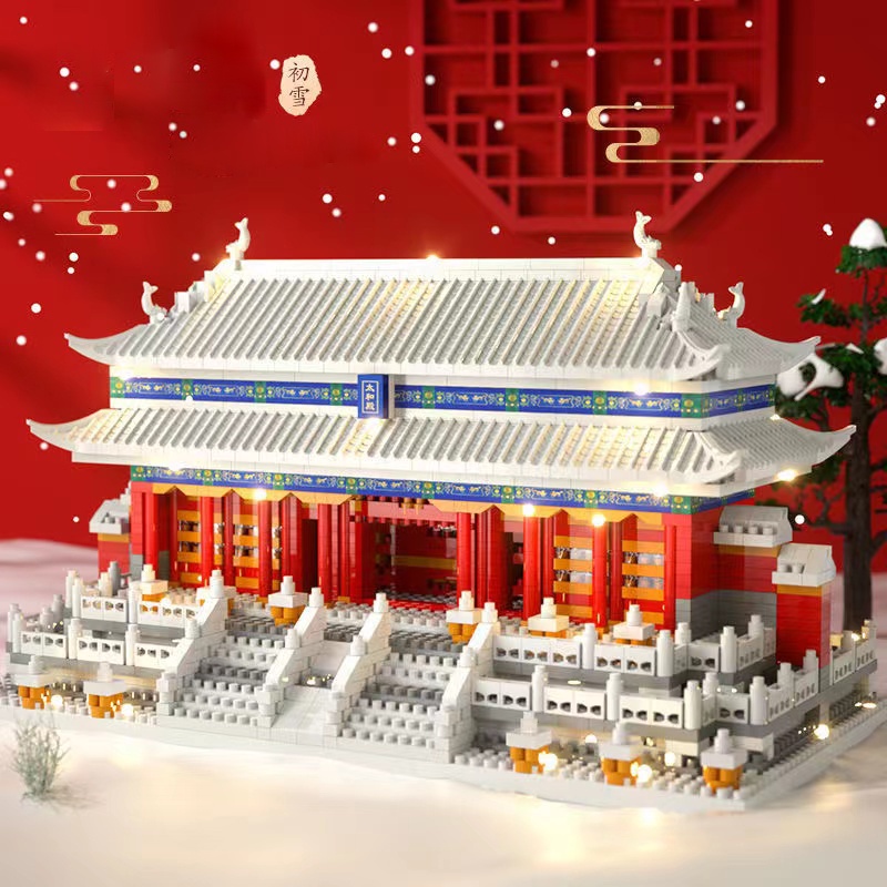 Đồ chơi lắp ghép kiến trúc Trung quốc thế giới cung điện thái hòa mô hình lâu đài cho người lớn xếp hình diy nanoblock