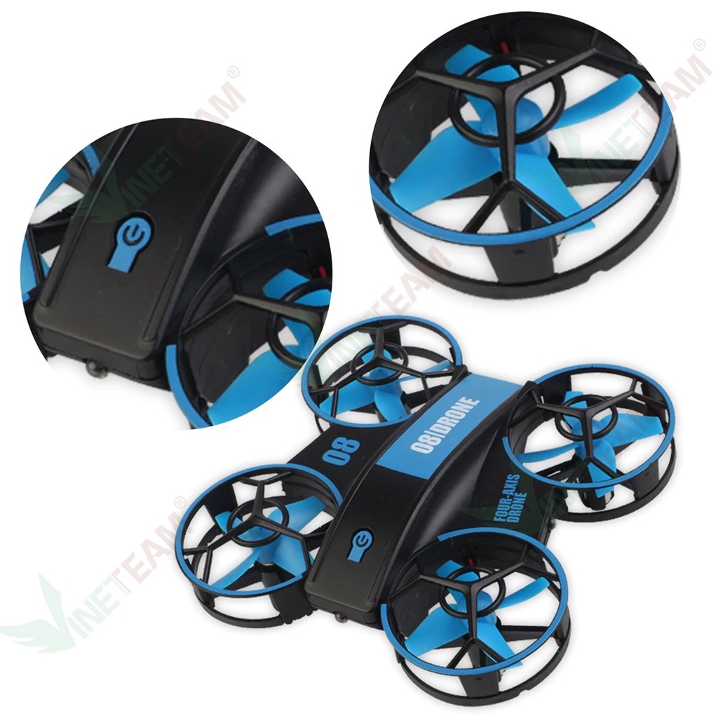 Máy Bay Điều Khiển Từ Xa Mini Có Đèn Led Xoay 360 Độ Dron RH-821-dc4696