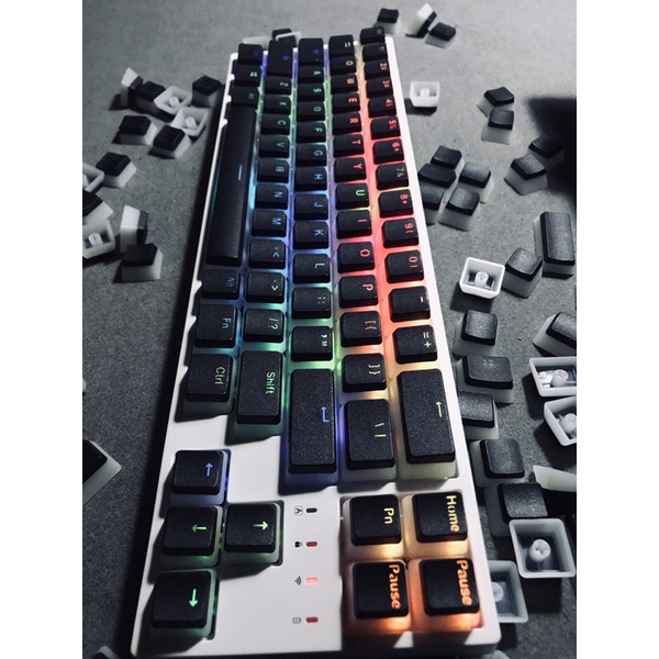 Keycap Pudding PBT  Phím Xuyên Led Double Shot cho phím cơ
