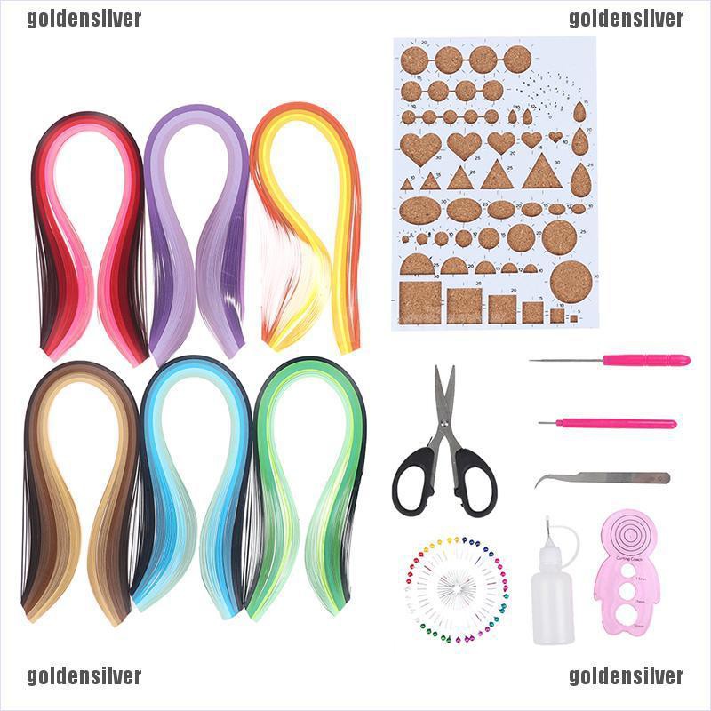 Set 14 Tờ Giấy Quilling 6 Màu Gradient 600 Dải