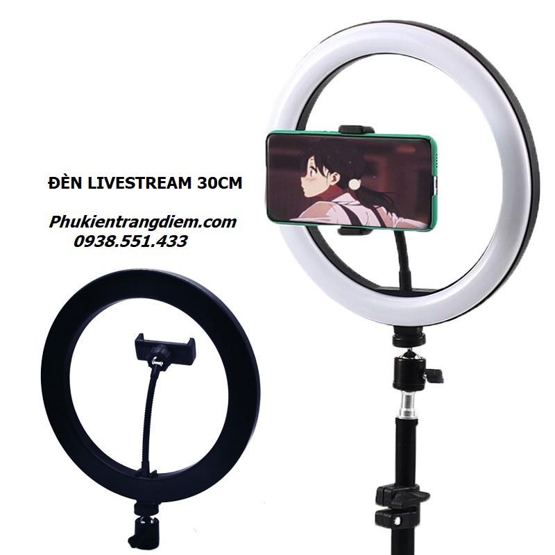 Đèn Livetream 26cm, 30cm hỗ trợ sáng chụp hình không kèm chân đèn