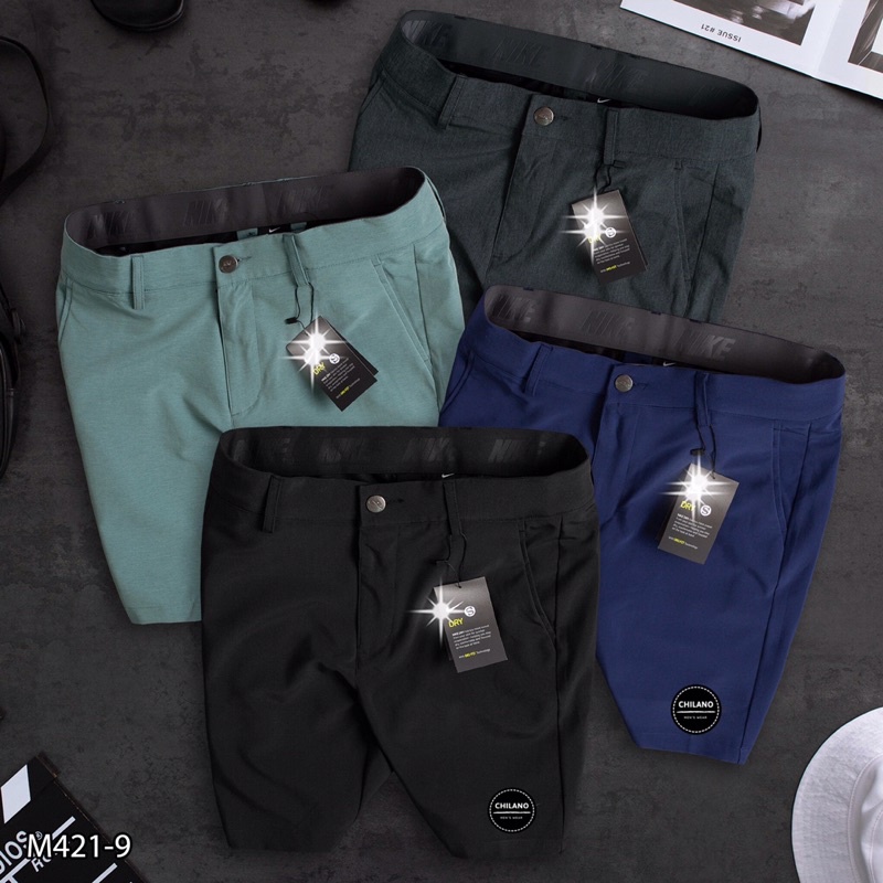 Quần Short golf cho nam cạp cúc kim loại cao cấp