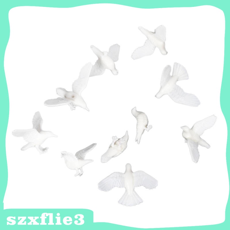 Set 10 Mô Hình Chim Bồ Câu Mini Trang Trí Nhà Búp Bê