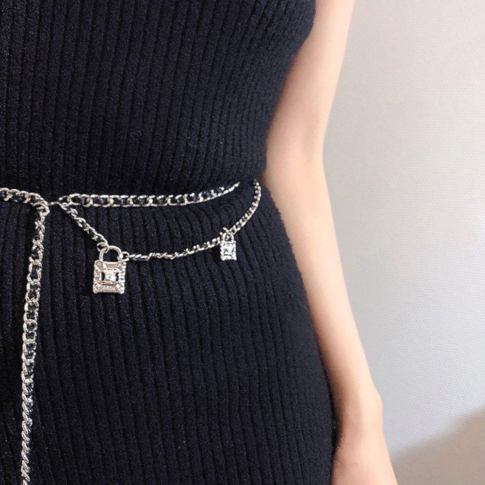 Dây Xích Kim Loại Đeo Thắt Lưng Có Thể Điều Chỉnh Trang Trí Áo Khoác Thời Trang Cho Nữ