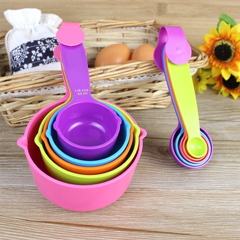 5 chiếc / bộ Thìa đo Đầy màu sắc Dụng cụ nhà bếp