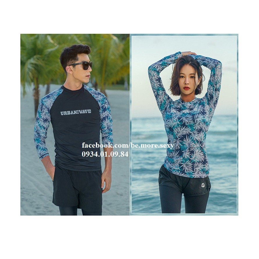Đồ bơi dài tay nữ quần dài kèm quần short