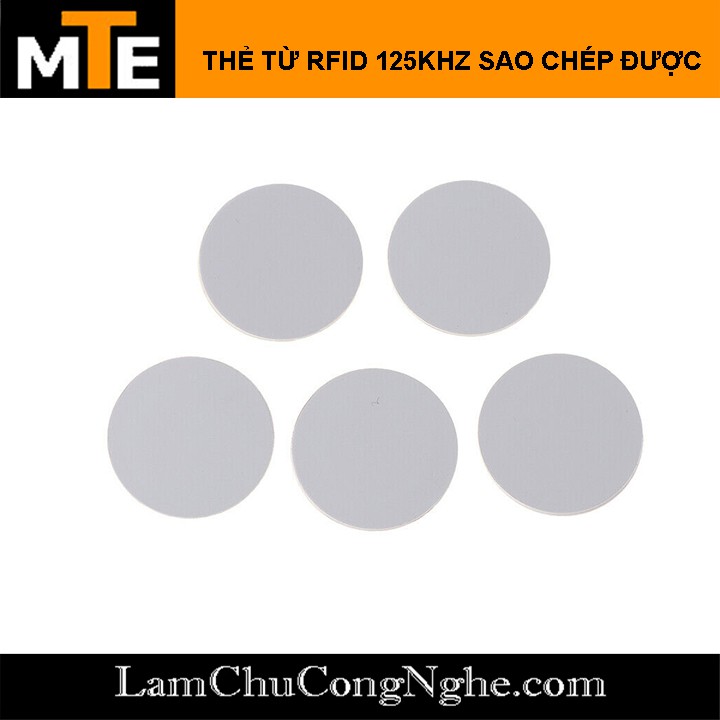 Thẻ từ RFID 125khz 25mm Sao chép được thẻ từ ra vào, thẻ thang máy có tần số 125Khz