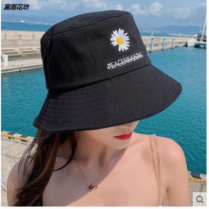 Nón Bucket thêu cúc hoạ mi, xương rồng