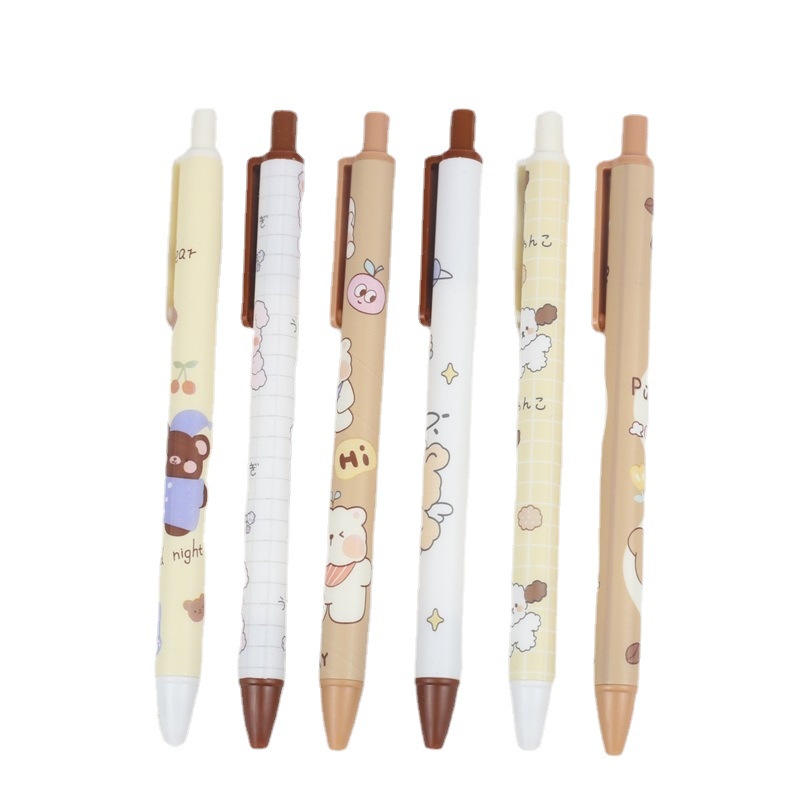 1 Bút Mực gel Ngòi 0.5mm Dạng Nhấn Hình Gấu Hoạt Hình Dễ Thương Dành Cho Học Sinh
