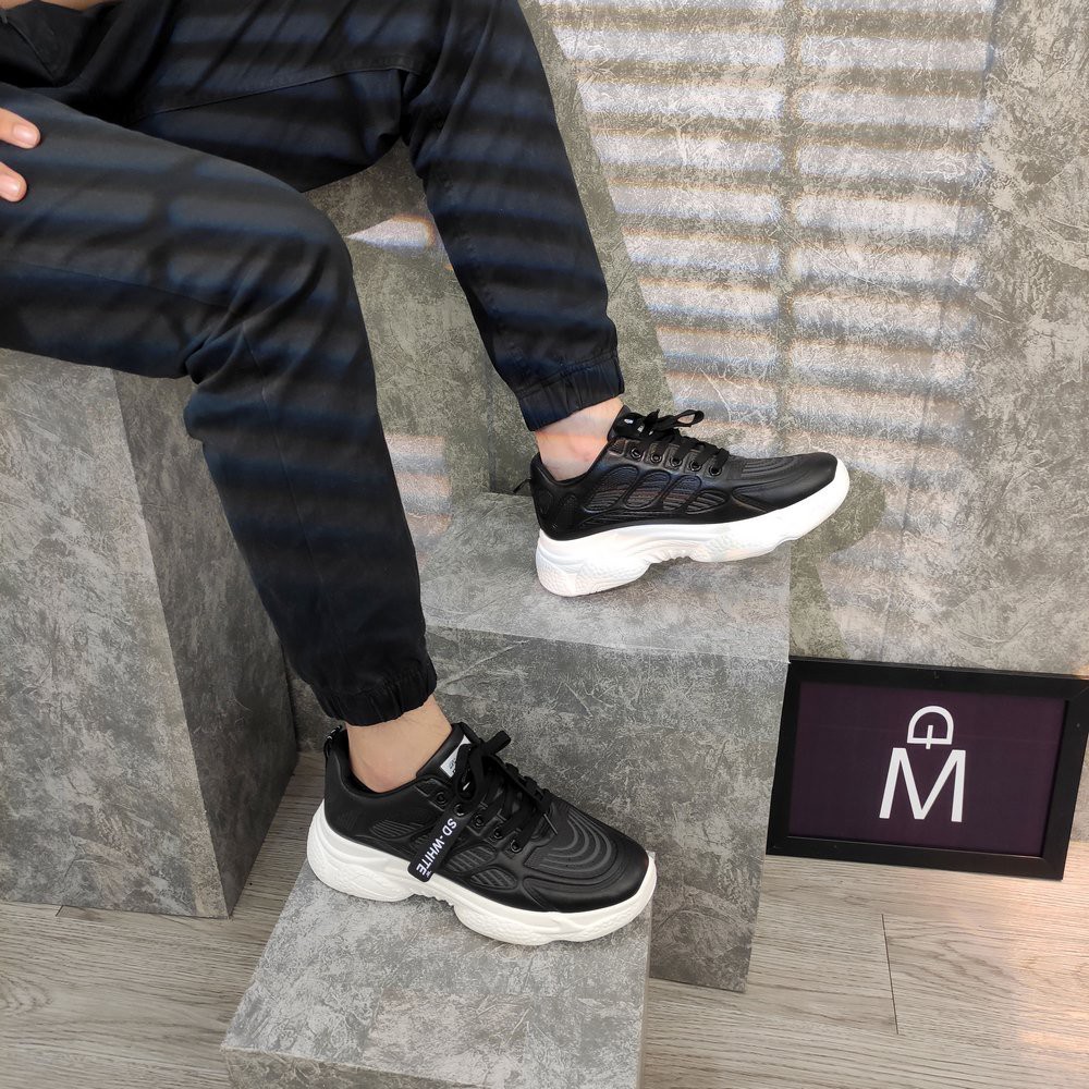 Giày sneaker nam đế cao thân đen đế trắng TL781 Shop Thành Long chuyên giày nam