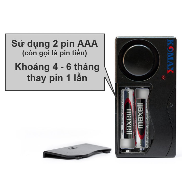 CẢM BIẾN RUNG CHỐNG TRỘM XE MÁY KM-R16, Cảm biến rung chống đập cửa kinh, chống trộm dùng pin có remote