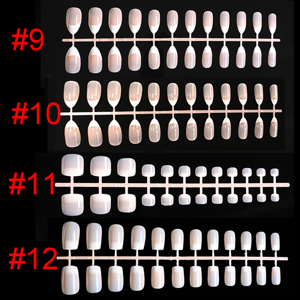 [Hàng mới về] Bộ móng chân giả màu sắc gradient kiểu Pháp độc đáo thời trang