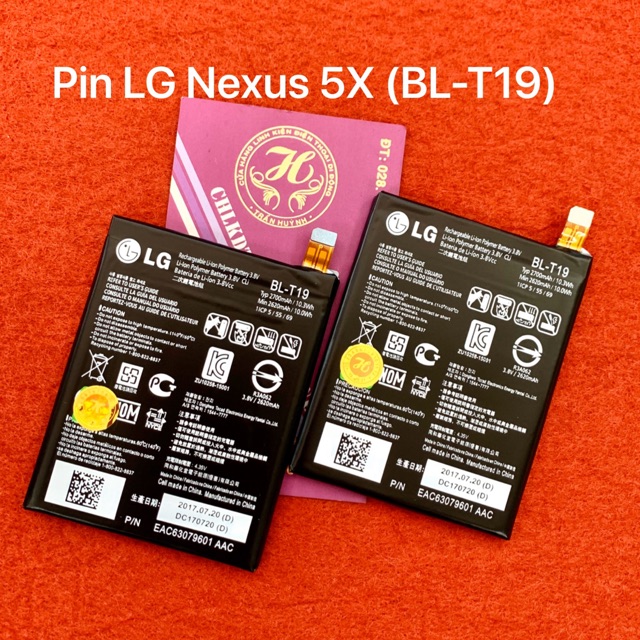 Pin LG Google Nexus 5x/ D820/D821 zin kí hiệu trên pin BL-T19