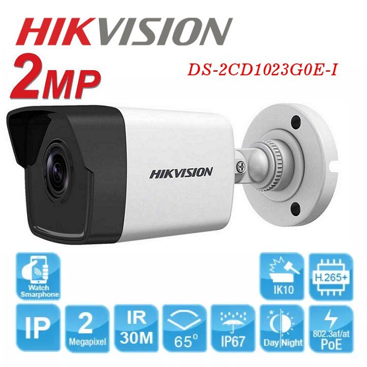 [Mã 154ELSALE2 giảm 7% đơn 300K] Camera IP hồng ngoại 2.0 Megapixel HIKVISION DS-2CD1023G0E-I