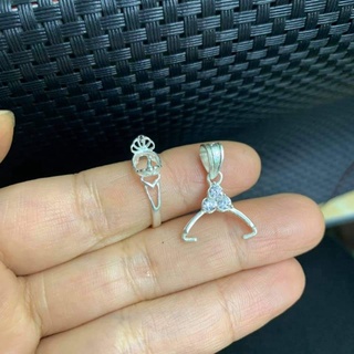 PHÔI NHẪN BẠC TA GẮN ĐÁ PHONG THỦY