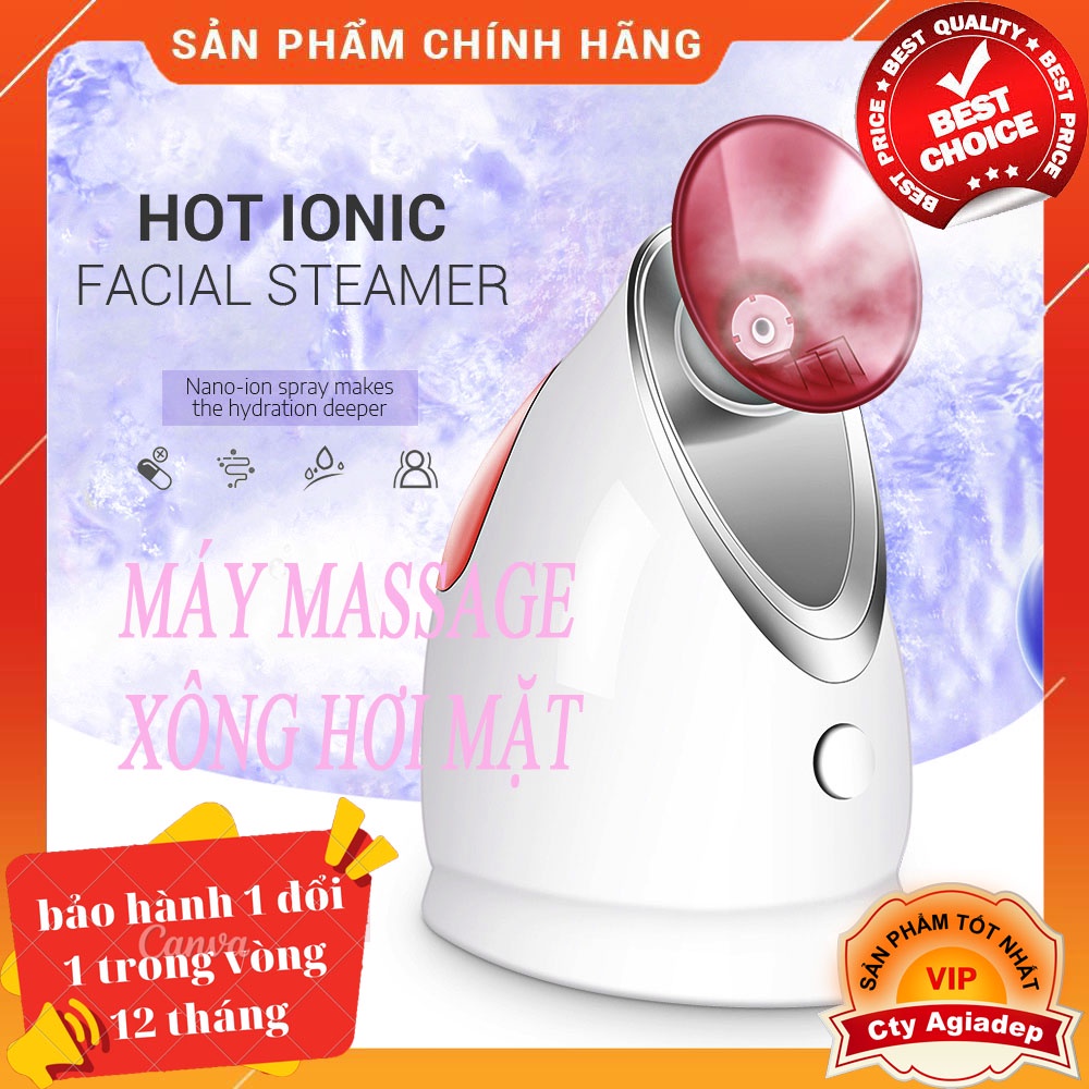 Xịt khoáng nóng Ionic Máy xông hơi mặt tạo ẩm cho da Máy xông hơi khử trùng bằng ozone Tiệt trùng hương thơm - Agiadep