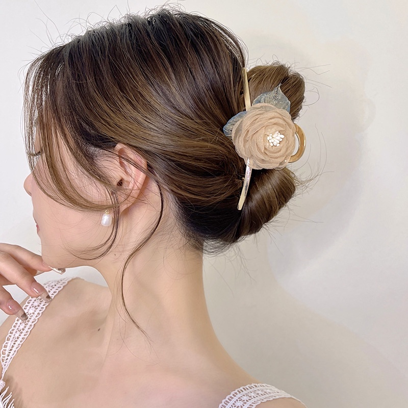 2022 Kẹp Tóc Hoa Hồng Đầu Cá Mập Nữ Chaolu