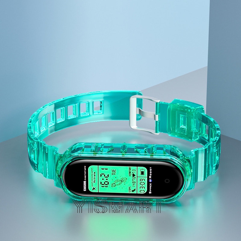 Ốp Silicone Trong Suốt + Dây Đeo NFC Cho Đồng Hồ Thông Minh Mi Band 7 6 5 4 3 Xiaomi 6 5 4