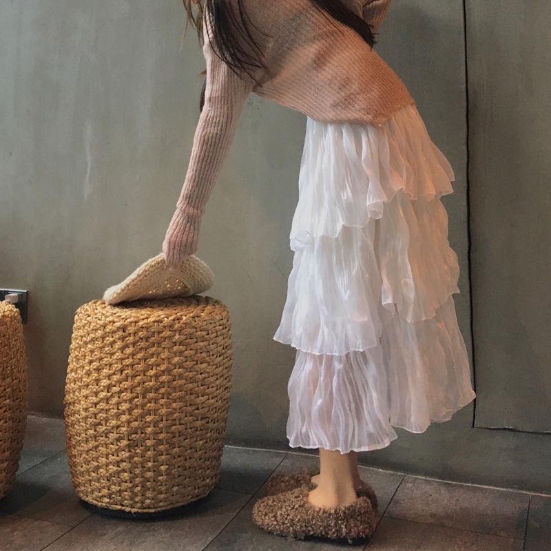 Chân Váy Chiffon Xếp Tầng Phong Cách Hàn Quốc Thời Trang Xuân Hè Hàng Mới Dành Cho Bạn Nữ 2021