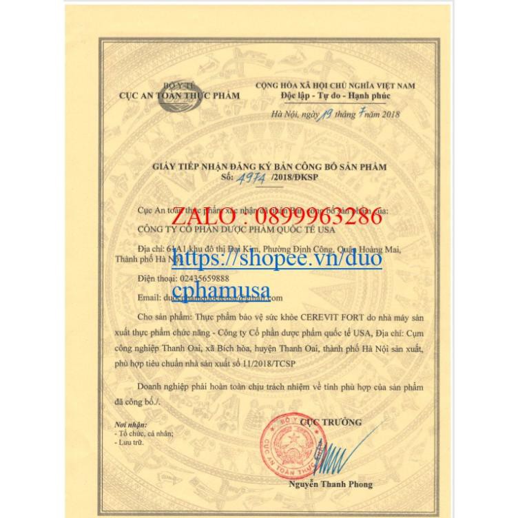 CEREVIT FORT tăng cường lưu thông tuần hòa máu não | BigBuy360 - bigbuy360.vn