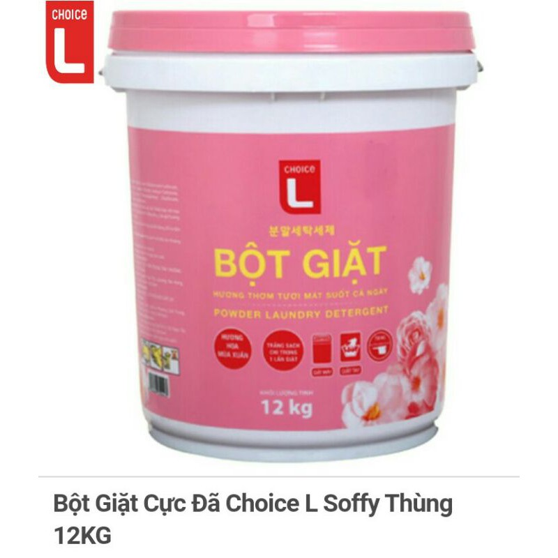 Bột Giặt Cực Đã Choice L Soffy Thùng12KG