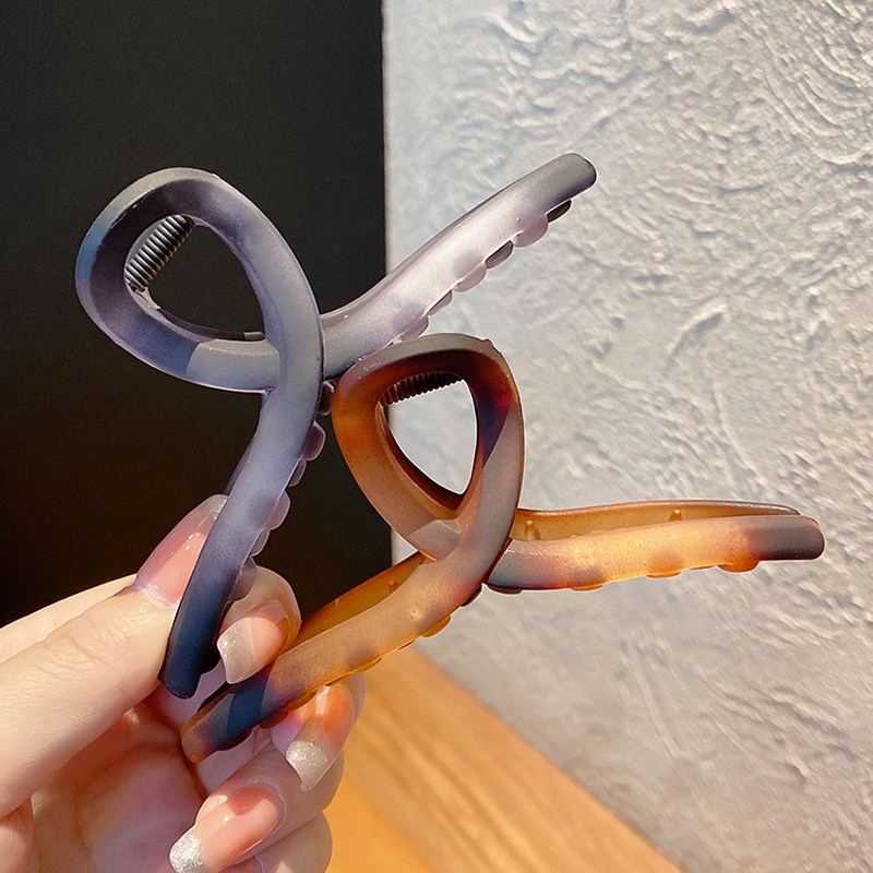 Kẹp tóc cỡ lớn bằng nhựa acrylic phong cách thời trang 2021