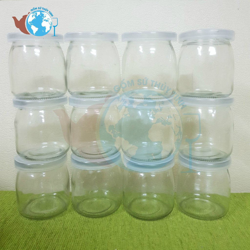 Bộ 6 hũ thủy tinh đựng sữa chua, thưc phẩm 200ml