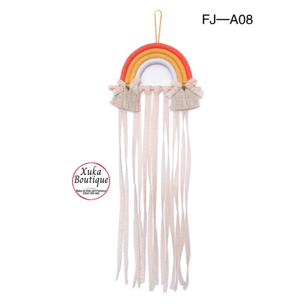 Phụ Kiện Treo Kẹp Tóc Cho Bé Hình Cầu Vồng Màu Sắc Đẹp Mắt Thích Hợp Trang Trí Phòng Bé Gái