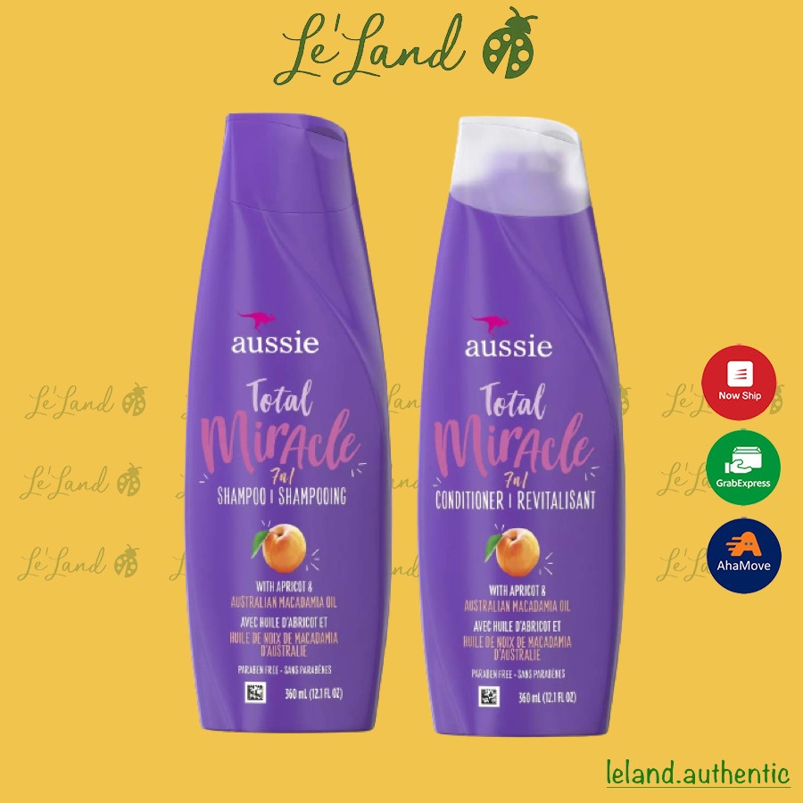 Bill US - Cặp gội xả cho tóc hư tổn Aussie Total Miracle Shampoo 360ml