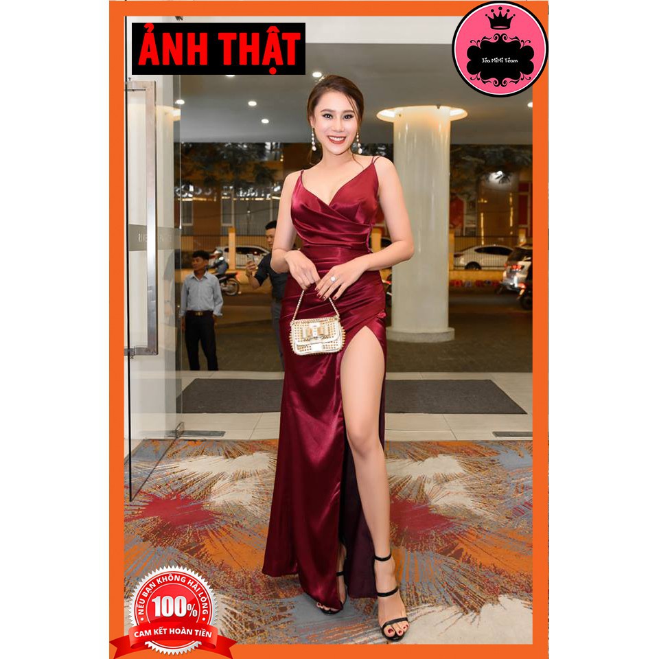 ĐẦM XẺ TÀ CÓ MÚT NGỰC FREESIZE 3 MÀU TRẮNG, ĐỎ, ĐEN VẢI PHI LỤA - SWEETIE | BigBuy360 - bigbuy360.vn